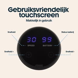 Rockerz Massage Gun - Massage gun professioneel - Massage pistool - 6 opzetstukken - 30 snelheden - Inclusief koffer - Krachtig - Draadloos — thumbnail 5
