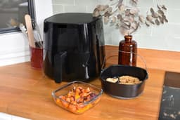 Pyrex Metalen mand/bak met handvat voor AIR FRYER 22x21 cm vierkant — thumbnail 2