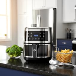 AG5300 Airfryer XXL Premium Zilver – 5.5L Hete Luchtfriteuse – Digitaal Display – 8 Programma’s – Anti-aanbak – Vaatwasserbestendig – Extreem Stil – Gezond Koken Zonder Olie – Inclusief Receptenboek — thumbnail 7