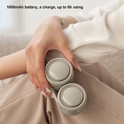 Opvouwbare Nekventilator voor Dames - Draagbare Koeling met 3 Snelheden en 1600mAh USB Oplaadbare Batterij — thumbnail 4