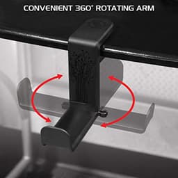 Hoofdtelefoonhouder met 360 graden draaibare arm en kabelopslag - Universele Klem voor Bureau — thumbnail 3