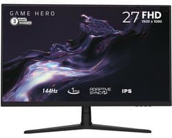 GAME HERO® 27 inch FHD Gaming Monitor - 144Hz -1ms - IPS
