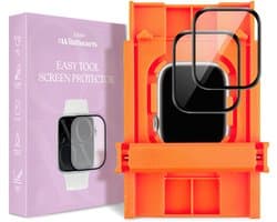 xoxo Wildhearts screenprotector geschikt voor Apple Watch 4 / 5 / 6 / SE - 40 mm - Gehard glas - Beschermglas - Duopack - Glasplaatje - Eenvoudig te installeren met easy tool - 2 stuks