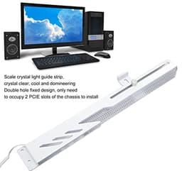 Bracket for Graphics Card, 5V 3 Pin Graphics Card Holder Multi-Interface Design Colorful Simple White Fashion RGB GPU Support Bracket for Work Game — thumbnail 2