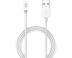 Oplader - USB oplaadkabel 1 meter - geschikt voor Xiaomi Mi Band 8 / Redmi Watch 4 / Redmi Watch 5 / Smart Band 9 PRO / 9 Active - wit