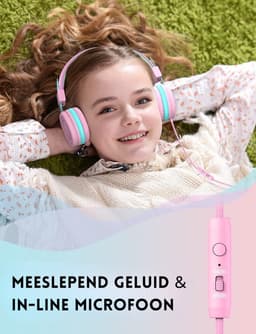Intelectro Kinderheadset - Een Veilige en Krachtige Luisterervaring voor Kinderen! - Gehoorbescherming - Immersieve Geluidskwaliteit - Opvouwbaar - Verstelbare Hoofdband - Roze - Levering Sneller dan Aangegeven! — thumbnail 2