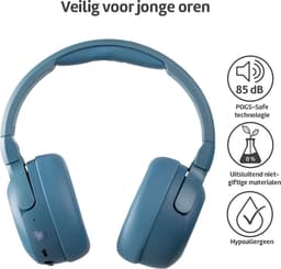 POGS - The Turtle - Draadloze over-ear koptelefoon met Noise Cancelling - Bluetooth - Veilige volumebegrenzing - Duurzaam - Gratis app voor extra functies - rBlauw — thumbnail 5
