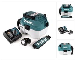 Makita DVC 750 LRM1X3 accustofzuiger nat- en droogzuiger 18 V draagbaar + 1x 4,0 Ah accu en lader - zonder accessoires