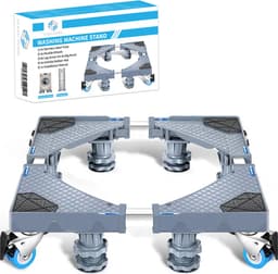 Fleau Home Wasmachine Verhoger PRO - Max 500KG - Met Wielen - Verstelbaar - Droger, Koelkast Kast - Meubelroller - Stapelkit - Opbouwmeubel - Grijs — thumbnail 1
