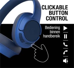 Fresh 'n Rebel Clam Core - Draadloze Bluetooth Koptelefoon - Over-Ear - 45 uur Speelduur - True Blue — thumbnail 2