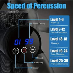 Niamora - Massagepistool - Massage gun - Massageapparaat - Spiermassager - Fascia Diepe spierontspanning - Meerdere niveaus. — thumbnail 2