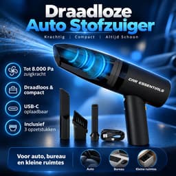 Car Essentials Draadloze Auto Stofzuiger - 8000 Pa - 120W - USB-C - 3 Opzetstukken — thumbnail 5