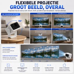 Beamer– Thuisbioscoop Projector – Full HD 1080p - 4K / 8K ondersteuning – Bluetooth 5.4 – Android 14 – WiFi 6- OEM geproduceerd door Magcubic — thumbnail 5