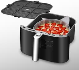 Airfryer met Stoomfunctie - 7 Liter - Heteluchtfriteuse - Digitale Air Fryer - Kijkvenster - Binnenverlichting - Instelbare Temperatuur - Zelfreinigingsprogramma — thumbnail 5