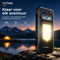 HOTWAV T8 Rugged Smartphone 4G – Android 16 – 12GB+128GB – 120Hz Display – 6200mAh Batterij – IP68/IP69K – Campinglamp, NFC, Vingerafdruk, Gezichtsontgrendeling — thumbnail 1