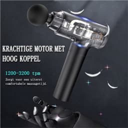 KLS® Massage Gun - Massage Gun Professioneel - Massage Pistool - Zwart - 20cm x 13cm x 8cm — thumbnail 5