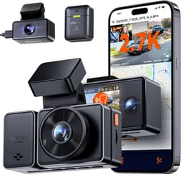 VANTRUE E3 3-kanaals 2.7K WiFi-dashcam – met GPS, spraakbesturing, STARVIS-sensor, infrarood nachtzicht, 24-uurs gebufferde parkeermodus, 3-weg opname (1944P + 1080P + 1080P) voor en achter, ondersteunt max. 512GB — thumbnail 2