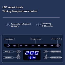 Luchtfriteuse Smart LCD Touch Luchtfriteuse 6,5L Thuiskeuken, Blauw — thumbnail 2