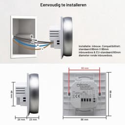 Vloerverwarming Thermostaat WiFi voor Water verwarming/Gas Boiler 3A, Slimme Kamerthermostaat Programmeerbare Compatibel met, APP & Spraakbesturing WLAN — thumbnail 3