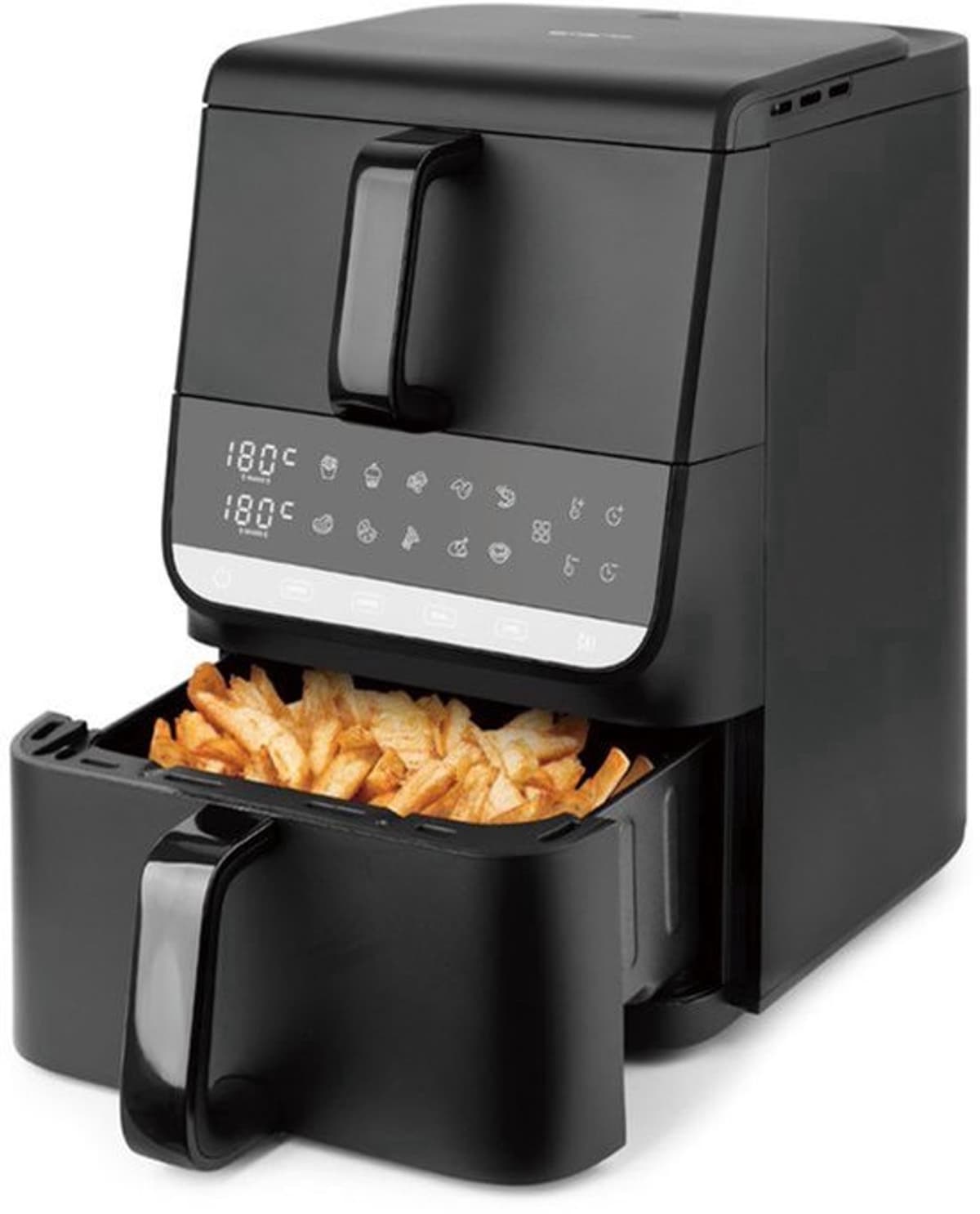 Heteluchtfriteuse Dual Zone - 10 Liter Capaciteit - 2500 Watt Vermogen - Kunststof Materiaal - Zwart Kleur - Voor Friet Vlees Vis Groenten - Airfryer — afbeelding 1