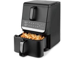 Heteluchtfriteuse Dual Zone - 10 Liter Capaciteit - 2500 Watt Vermogen - Kunststof Materiaal - Zwart Kleur - Voor Friet Vlees Vis Groenten - Airfryer