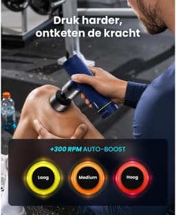 Massage Gun met Warmte- en Koudefunctie – 5 Snelheden – 11 mm Amplitude – 5 Massagekoppen — thumbnail 2