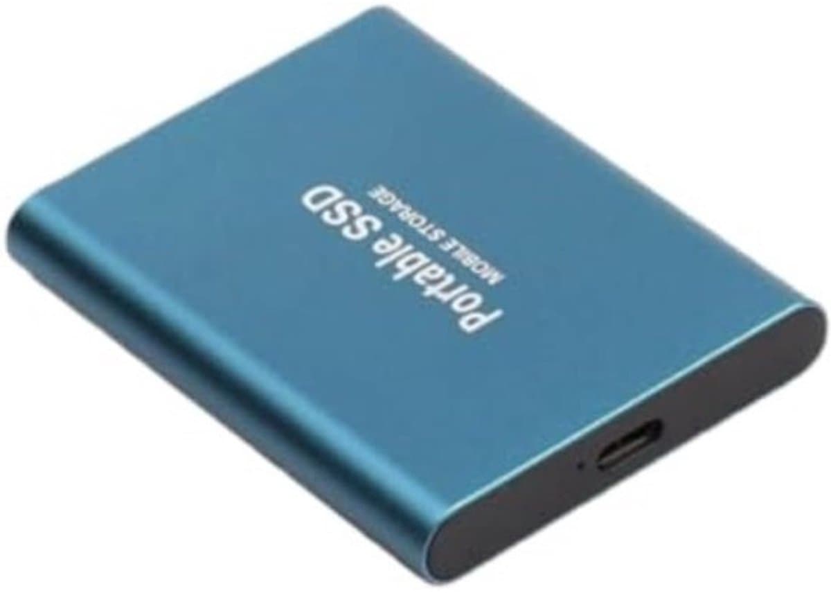 Draagbare SSD - Externe Opslag Schijf - Snelle Gegevensoverdracht - Schokbestendig Ultradun - 2TB 4TB 8TB - Blauw — afbeelding 1