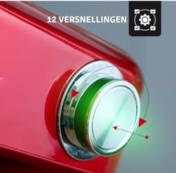 NIVA® Deegmachine - Mixer met Kneedhaak - Kneedmachine - Rood - 23cm x 34cm x 36cm — thumbnail 5