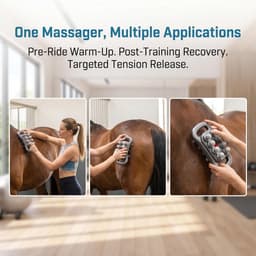 Massagepistool Paard - Halo Stimulator - Spierverzorging Paard - 8 Massagekoppen - 338 x 14 x 19 cm - Grijs — thumbnail 2