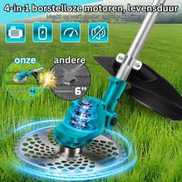 CRLYN® Grasmaaier Elektrisch - Grastrimmers met Accu - Blauw — thumbnail 4