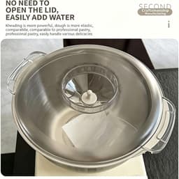 Elektrische Deegmixer - Kneedmachine Automatisch - Thuis Bakken - Constante Temperatuur Fermentatie - 7 Liter Kom - Wit — thumbnail 2