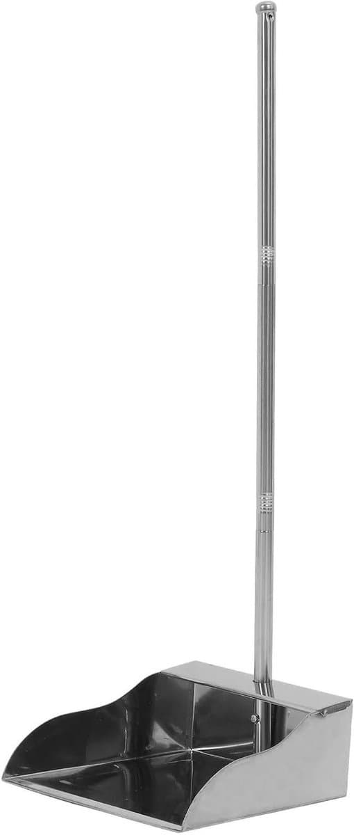 Garde Schop - Stoffer Blik - Efficiënt Schoonmaken - Roestvrij Staal - 70 cm Lengte - Zilver — afbeelding 1