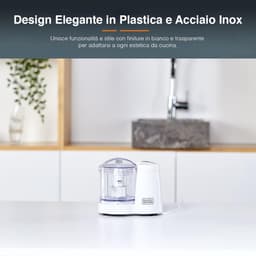 Elektrische Hakmolen - Keukenmachine Mini - Groenten Hakken - Met Pulse Functie - 350 ml - Wit — thumbnail 3