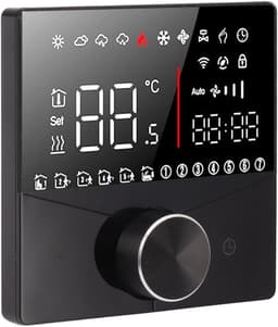Slimme Thermostaat - Verwarmingsthermostaat Kamerthermostaat - Verwarming Regelen - LCD Kleurendisplay - 88x12.4mm - Zwart — thumbnail 5