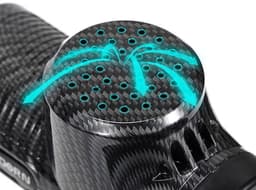 Elektrisch massagepistool - 12V massagepistool - 30 standen - Draagbaar fascia-pistool - Spiermassage - 8 massagekoppen - Krachtig - Inclusief opbergkoffer - Koolstofvezel - Zwart — thumbnail 2