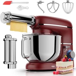 SP® Deegmachine - Kneedmachine - Mixer met Kneedhaak - Rood - 38cm x 32cm x 24cm — thumbnail 1