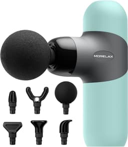 SnelShoppen - Mini Massage Gun, Draagbare Diepe Weefsel Percussie Spier Massager met 6 Massagekoppen, 4 Snelheden, Elektrische Sport Massager in Mint — thumbnail 1