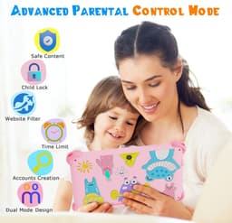SnelShoppen - Kids Tablet 7 inch Android Tablet voor Kinderen - 32GB met WiFi, Ouderlijk Toezicht, Leer Apps, Geschikt voor 3-7 Jaar, Roze — thumbnail 3