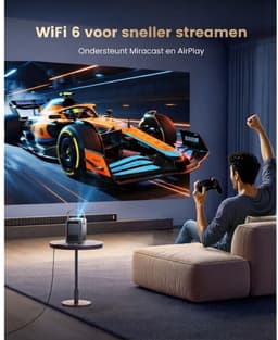 SP® Mini Beamer - Slimme Projector - Officiële Miniprojector van Netflix - Zilvergrijs - 8cm x 11cm x 18cm — thumbnail 4