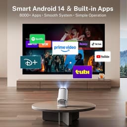 Mini-projector - 4K - Android 11 - Bluetooth 5 en Wifi 6 - Voor Telefoon/TV-Stick/HDMI/PS5/iOS — thumbnail 2