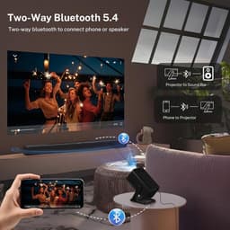 Mini Beamer - Compacte Projector - Ondersteunt 4K/1080P - Auto Keystone - Voor Thuisbioscoop — thumbnail 5