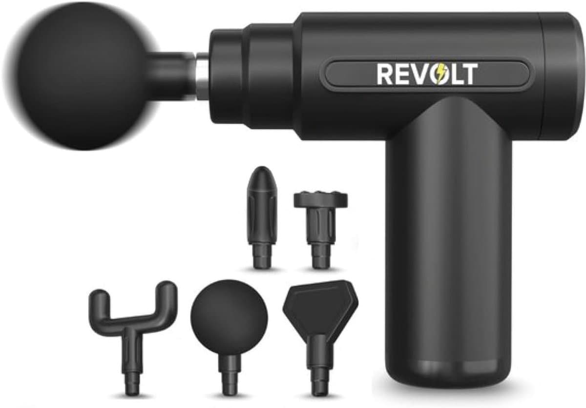Mini Massage Gun - Inclusief 4 Opzetstukken - 6 Snelheidsstanden - Professioneel Massage Apparaat - Voor Spierherstel en Ontspanning — afbeelding 1