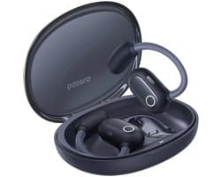 Baseus Eli Sport 1 | Open-Ear Oordopjes | Met Nekband | Sport Oordopjes | Geschikt voor Hardlopen, Wielrennen, Reizen, etc | Waterdicht IPX4 | Draadloze Oortjes | Cosmic Zwart