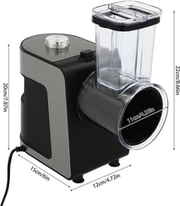 Elektrische Groentesnijder - Keukenmachine Rasp - Snel Groenten Snijden - 1000W Krachtige Motor - 15 x 12 x 20 cm — thumbnail 2