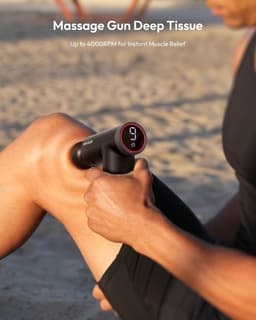 Mini massagepistool - Zwart - Krachtig Massageapparaat met Verwarming - Voor Spierontspanning en Herstel — thumbnail 4