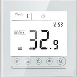 Slimme Thermostaat - Temperatuurregelaar - Verwarming Regelen - Wifi Bediening - 86x86mm - Wit — thumbnail 1