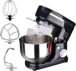 Keukenmachine - Deegmixer Mixer - Bakken Koken - Kantelbare Kop - 6 Liter Kom - Zwart — thumbnail 1
