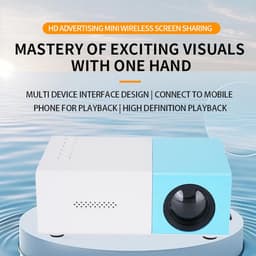 SnelShoppen - Kleine Projector 1080p Full HD Draagbare LED Projector met Ingebouwde Luidspreker en Koelventilator, Trapeziumcorrectie voor Thuisbiosco — thumbnail 4