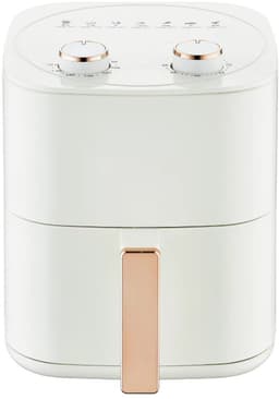 Airfryer met grote capaciteit van 6 liter – Maakt gebruik van 3D-warmtecirculatietechnologie voor olievrij koken (wit) Afmetingen 22,5*22,5*26 cm — thumbnail 3