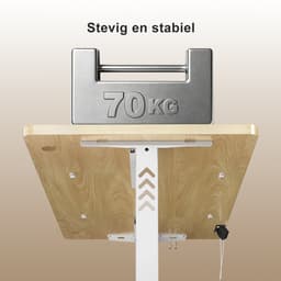 Devoko Elektrisch Hoogteverstelbaar Bureau - Zit-Sta Bureau 100x60 cm - Digitaal Display met 2 Geheugenstanden en Zitherinnering - Wit/Beige — thumbnail 4